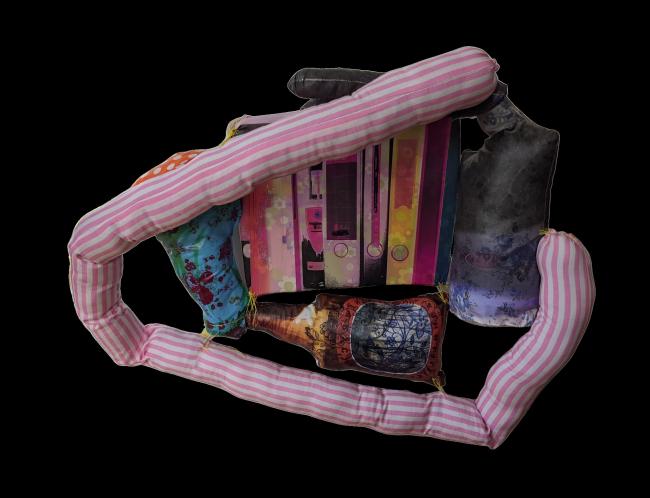 Laura Kärki: A Businesswoman from the North (2020–2024, mixed media, 57 x 45 x13 cm)