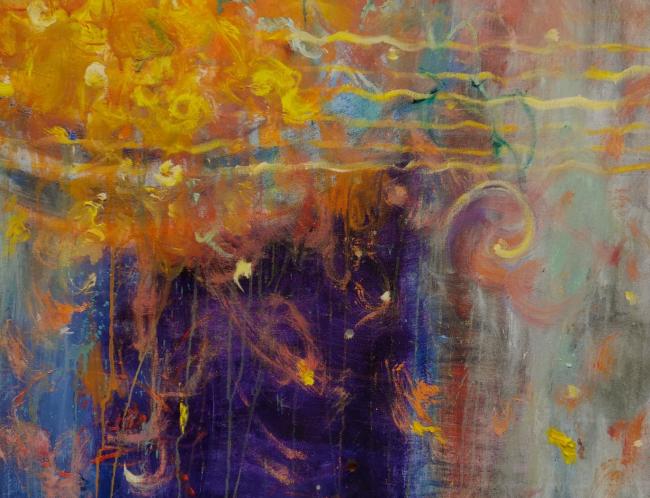 Sanna Karlsson-Sutisna: Valon viesti (A message from the light, oil on canvas)