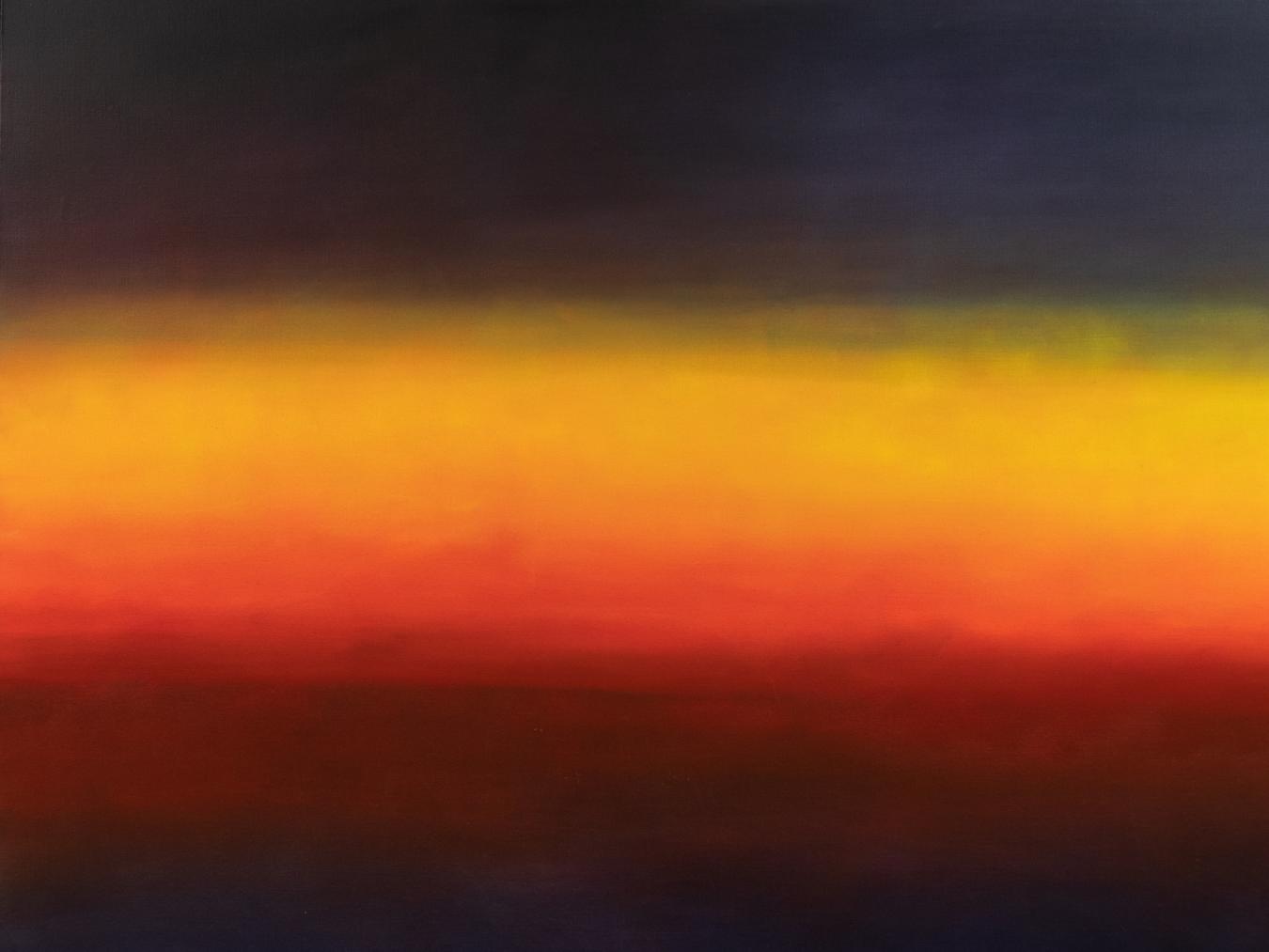 Riikka Ahlfors: Sunrise of the Sunset (2024, öljy kankaalle, 143 x 189 cm) Riikka Ahlfors: Sunrise of the Sunset (2024, öljy kankaalle, 143 x 189 cm)