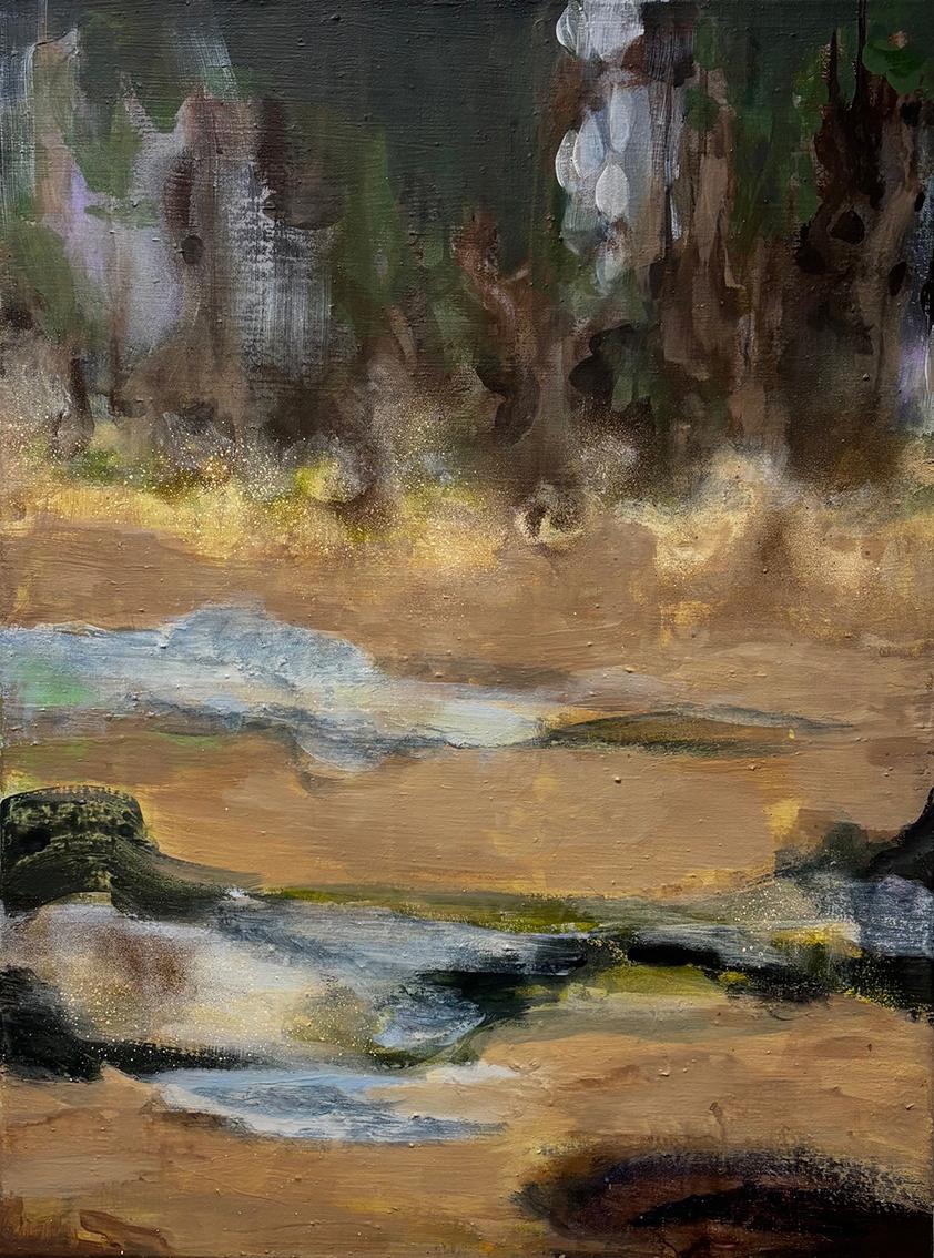 Krista Kortelainen: Vastausta etsimässä (2021–24, akryyli kankaalle, 80 x 60 cm) Krista Kortelainen: Vastausta etsimässä (2021–24, akryyli kankaalle, 80 x 60 cm)