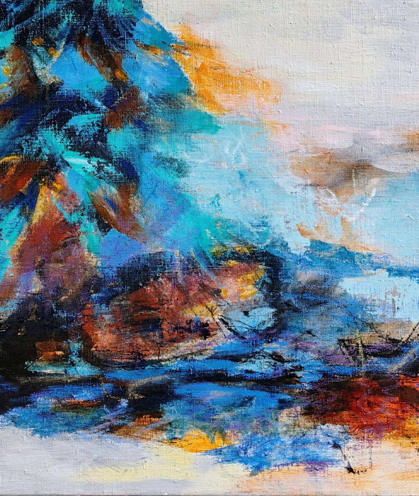 Leena Ristolainen: Whisper (detail, 2025, mixed media on canvas, 60 x 80 cm) Leena Ristolainen: Whisper (detail, 2025, mixed media on canvas, 60 x 80 cm)