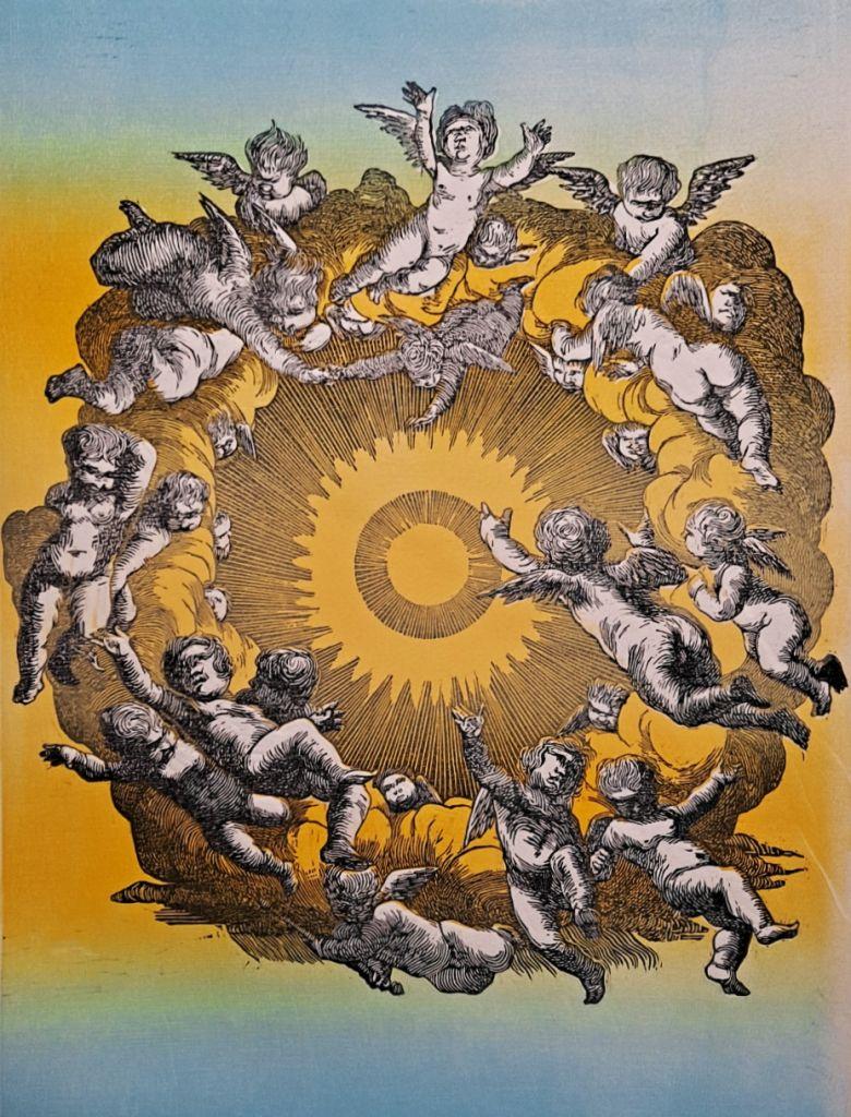 Rita Vargas: Air (2023, woodcut, 61 x 45 cm, framed)