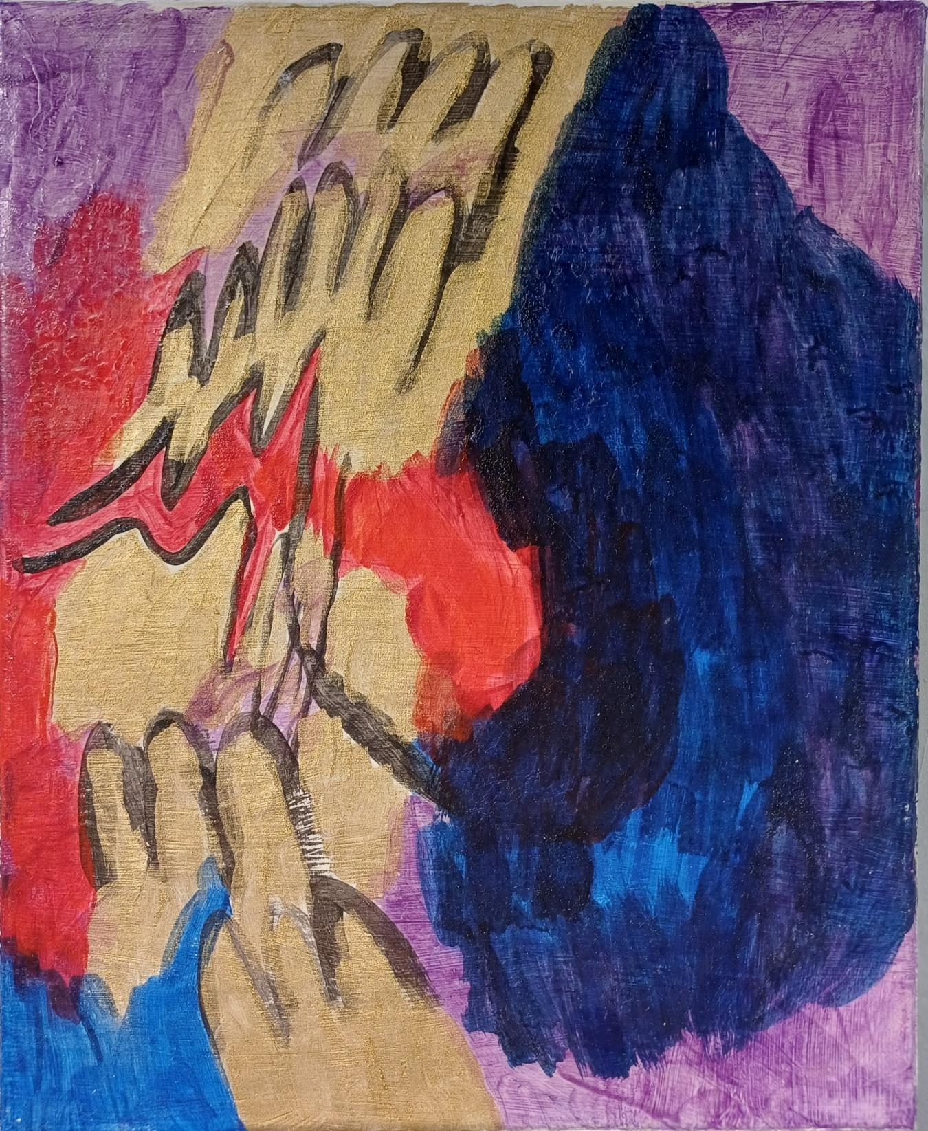 Katri Helansuo: Nimetön (Untitled, 2016, tempera, 27 x 33 cm)