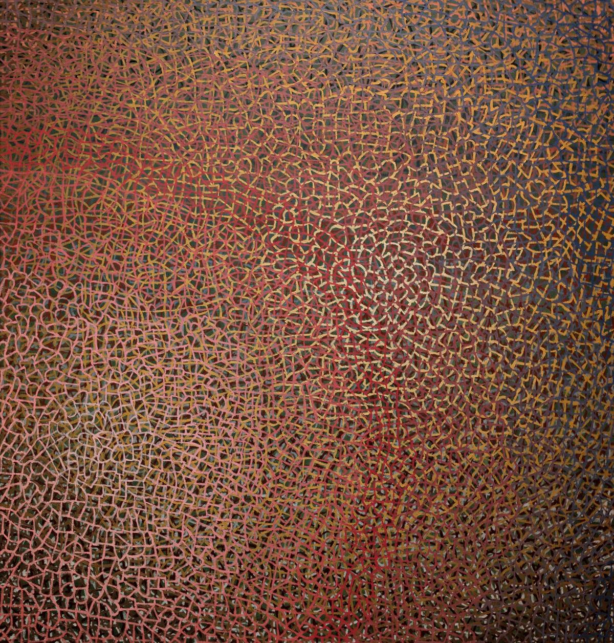 Miika Nyyssönen: Red Gold (2026, öljy kankaalle, 160 x 150 cm)