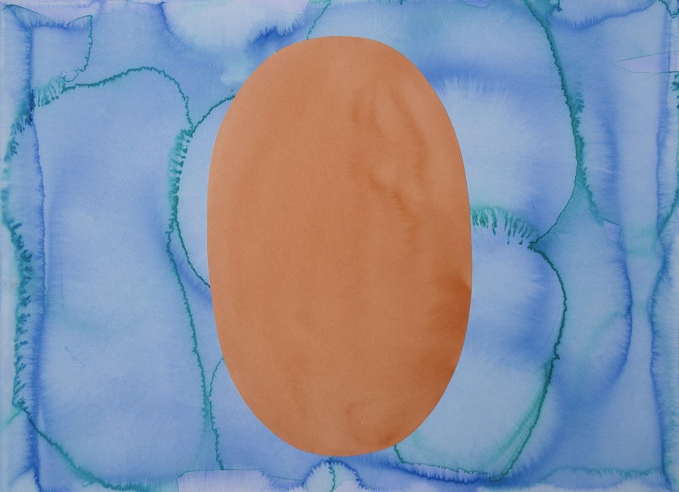 Mervi Karhunen: Olemassaolon kieli (2026, vesiväri paperille, 76 x 56 cm)